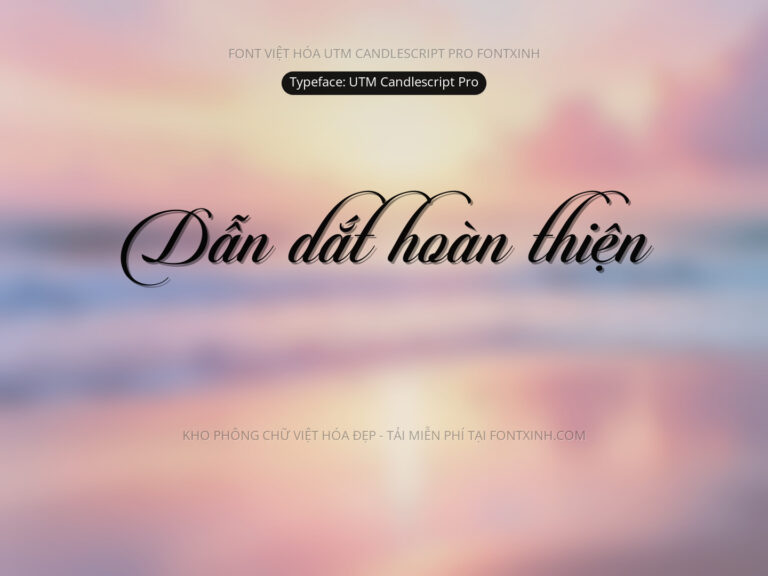 Font UTM Candlescript Pro Font Xinh