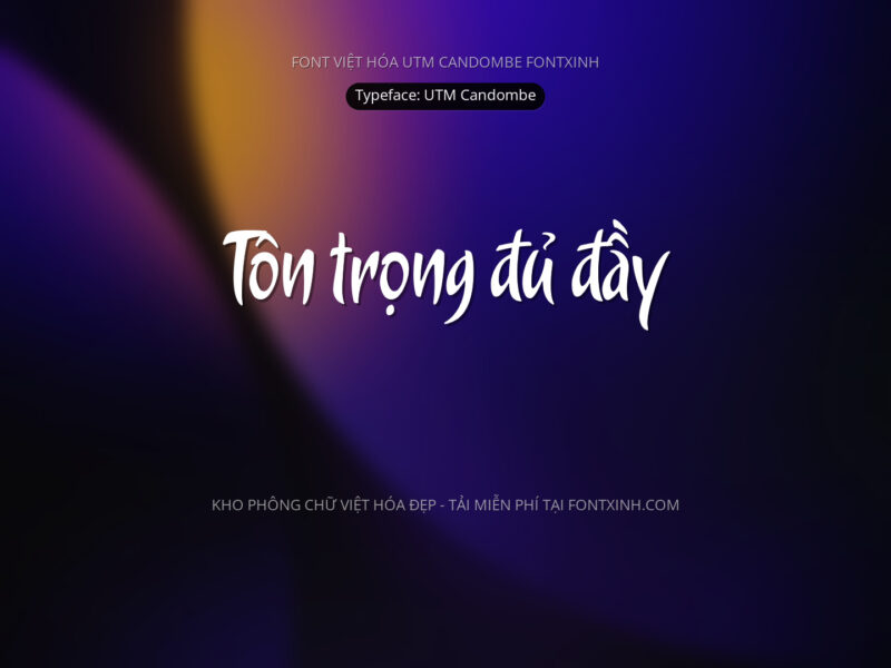 Font UTM Candombe Font Xinh