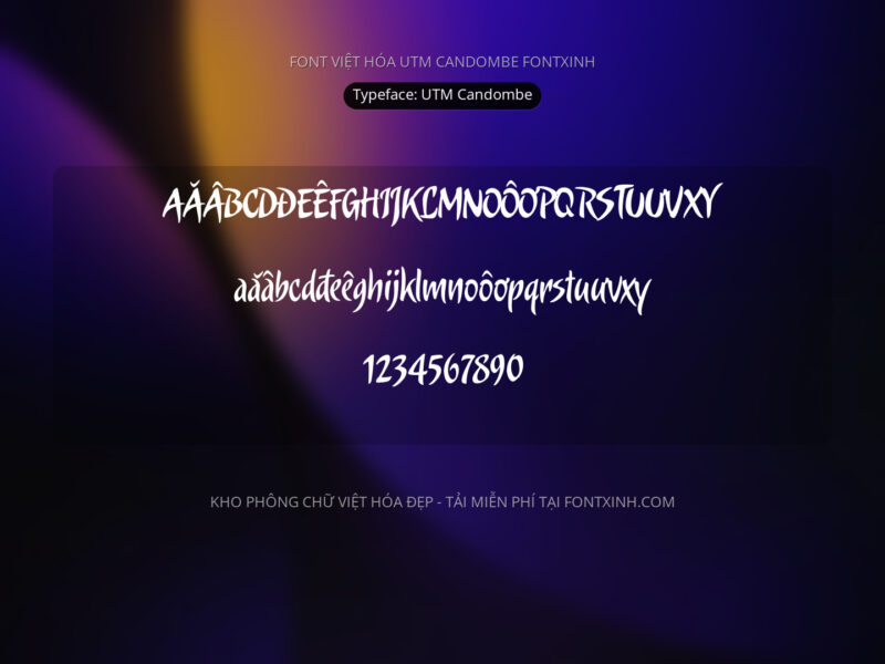 Font UTM Candombe Font Xinh