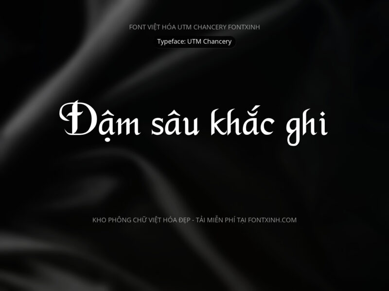 Font UTM Chancery Font Xinh