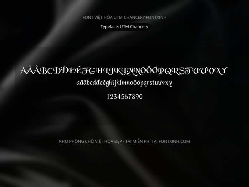 Font UTM Chancery Font Xinh