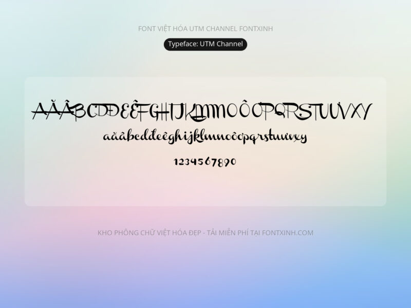 Font UTM Channel Font Xinh