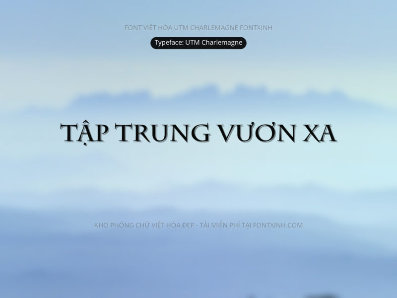 Font UTM Charlemagne Font Xinh