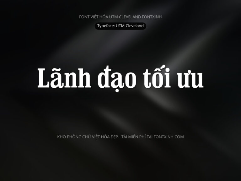 Font UTM Cleveland Font Xinh