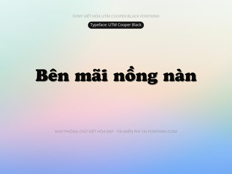 Font UTM Cooper Font Xinh