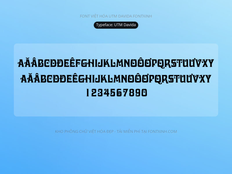 Font UTM Davida Font Xinh