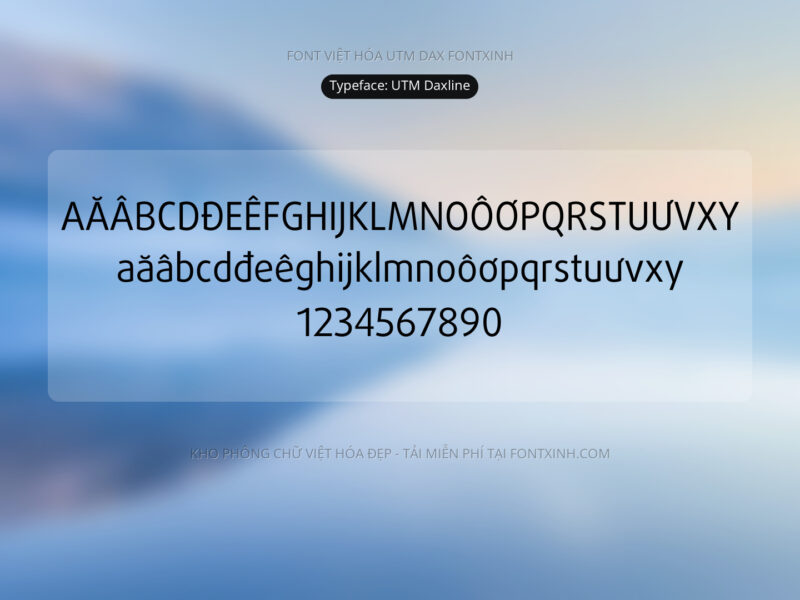 Font UTM Daxline Font Xinh