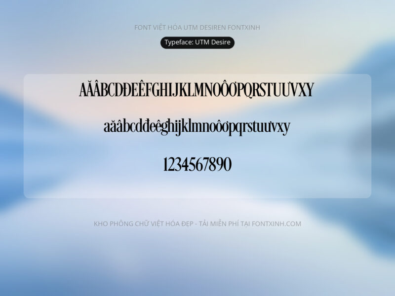 Font UTM Desire Font Xinh