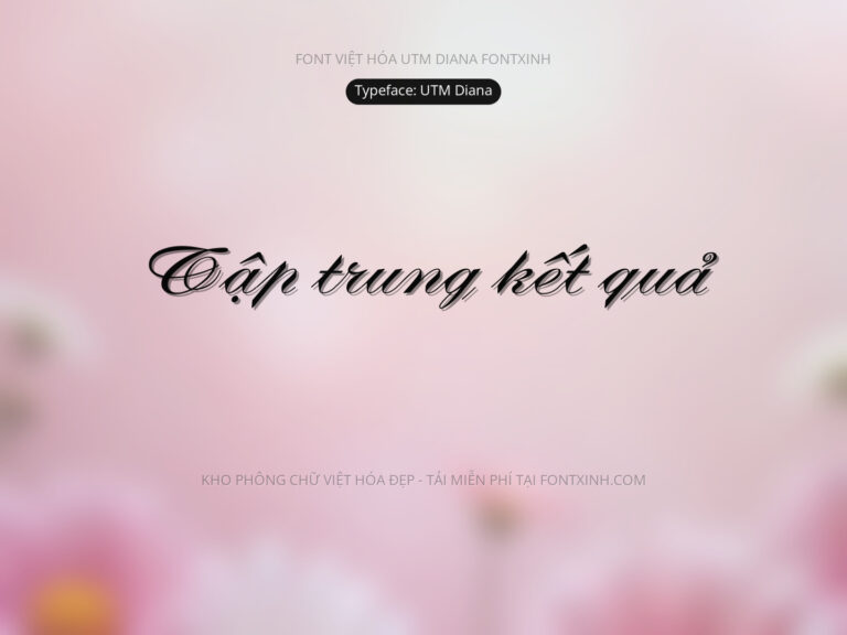 Font UTM Diana Font Xinh