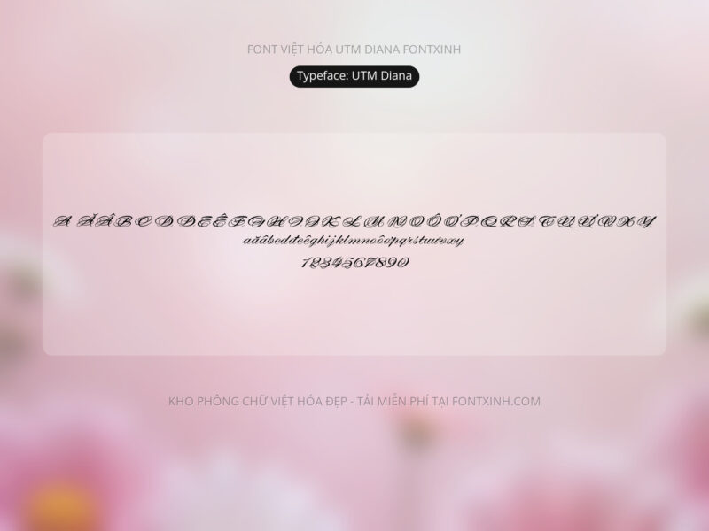 Font UTM Diana Font Xinh