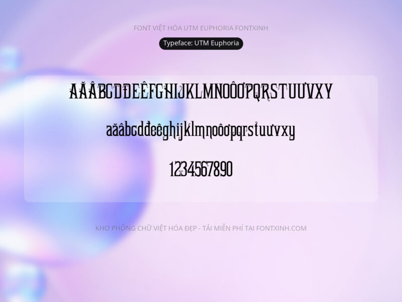 Font UTM Euphoria Font Xinh
