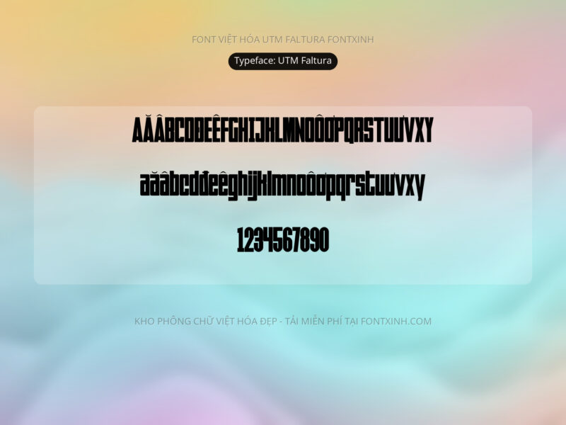Font UTM Faltura Font Xinh