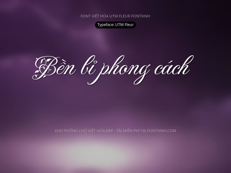 Font UTM Fleur Font Xinh