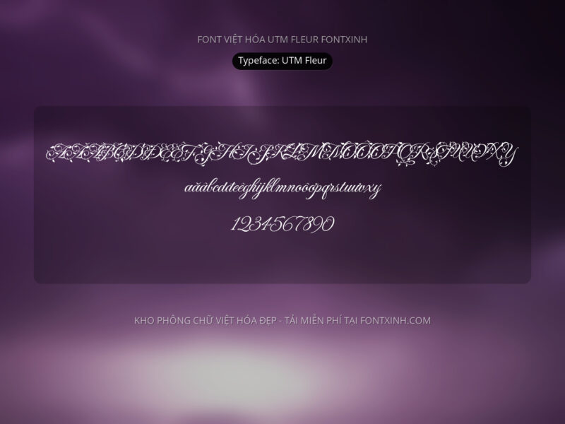 Font UTM Fleur Font Xinh