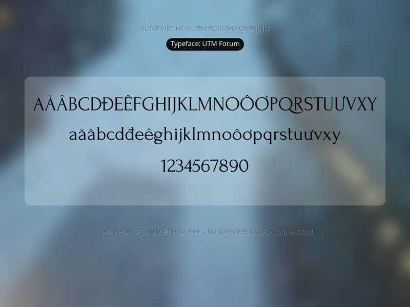 Font UTM Forum Font Xinh