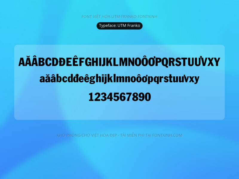 Font UTM Franko Font Xinh