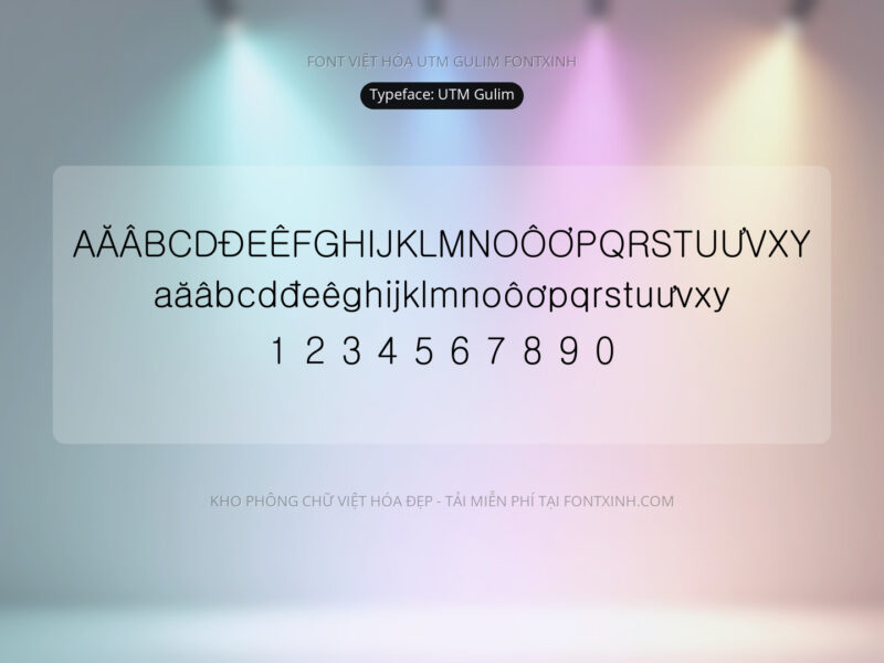 Font UTM Gulim Font Xinh
