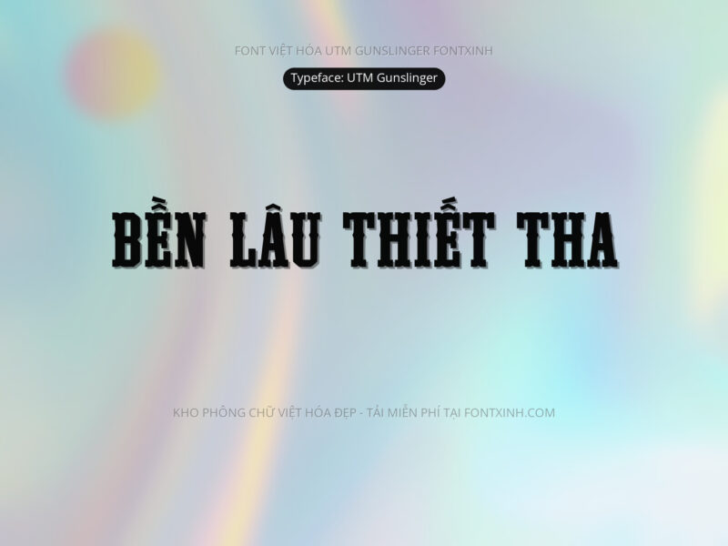 Font UTM Gunslinger Font Xinh