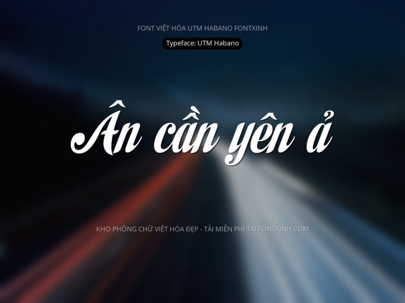 Font UTM Habano Font Xinh