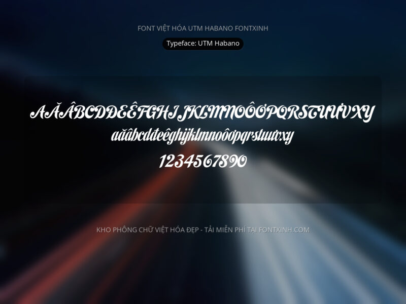 Font UTM Habano Font Xinh