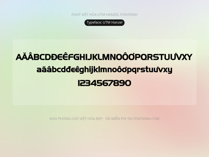 Font UTM Hanzel Font Xinh