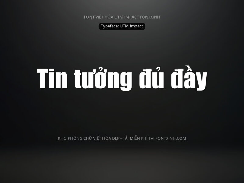 Font UTM Impact Font Xinh