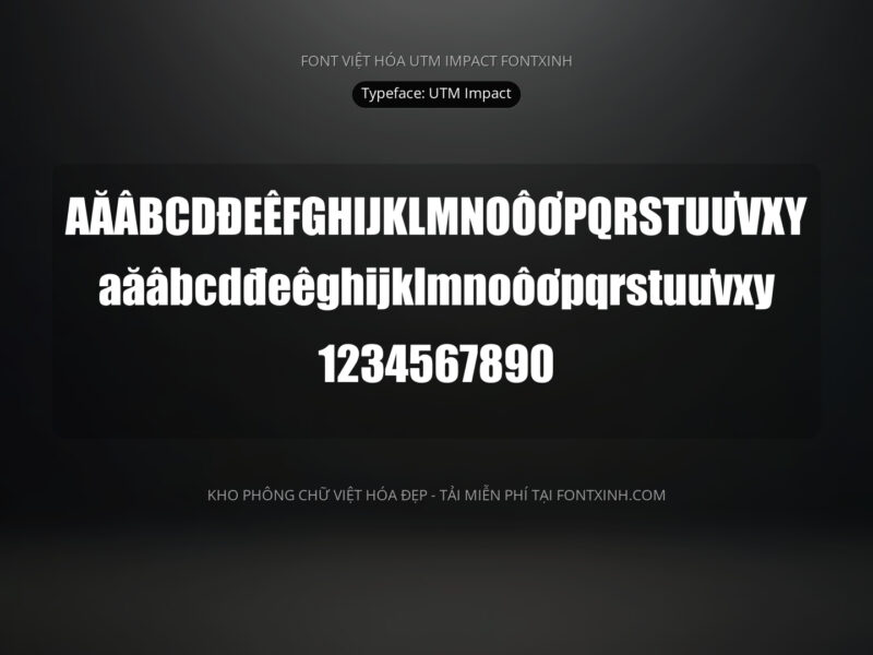 Font UTM Impact Font Xinh
