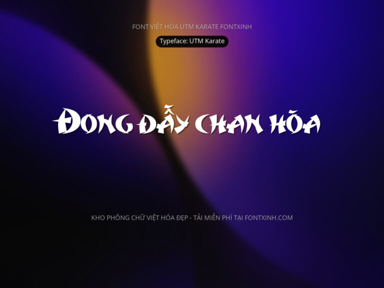 Font UTM Karate Font Xinh