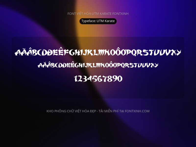 Font UTM Karate Font Xinh