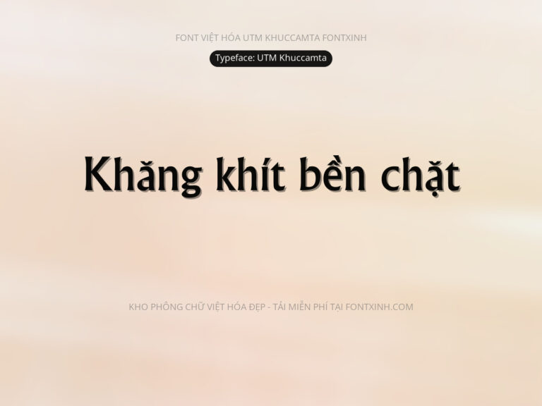Font UTM Khuccamta Font Xinh