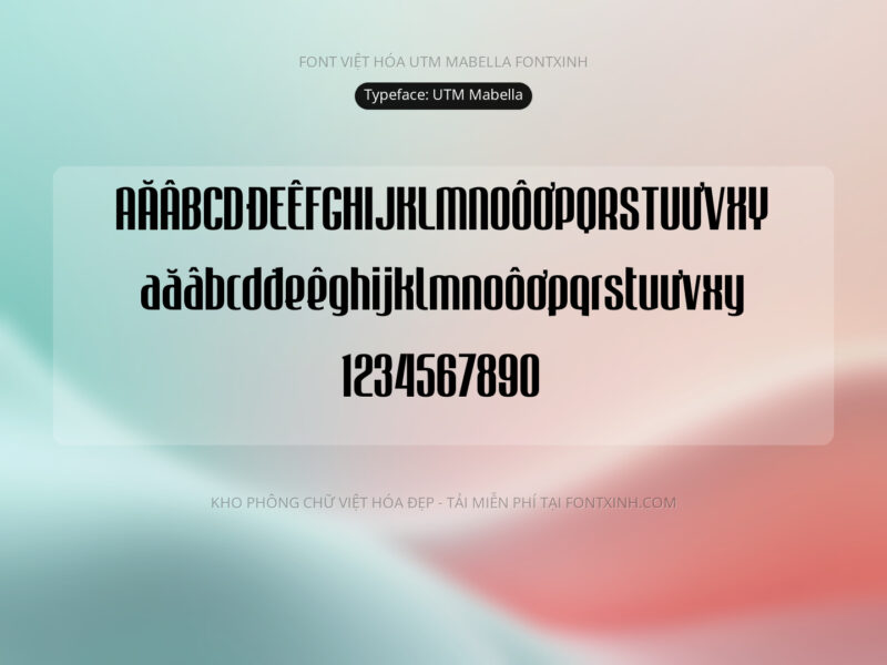 Font UTM Mabella Font Xinh