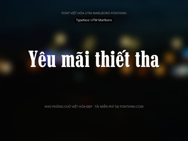 Font UTM Marlboro Font Xinh