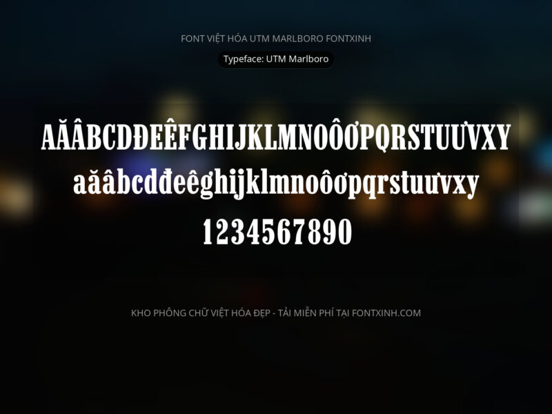Font UTM Marlboro Font Xinh