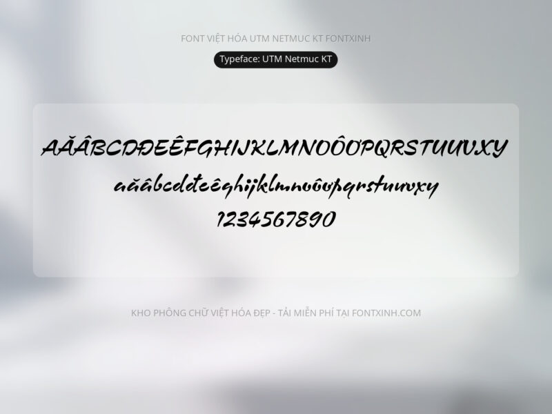Font UTM Netmuc KT Font Xinh
