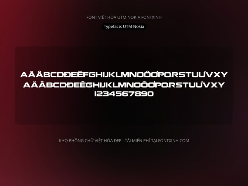 Font UTM Nokia Font Xinh