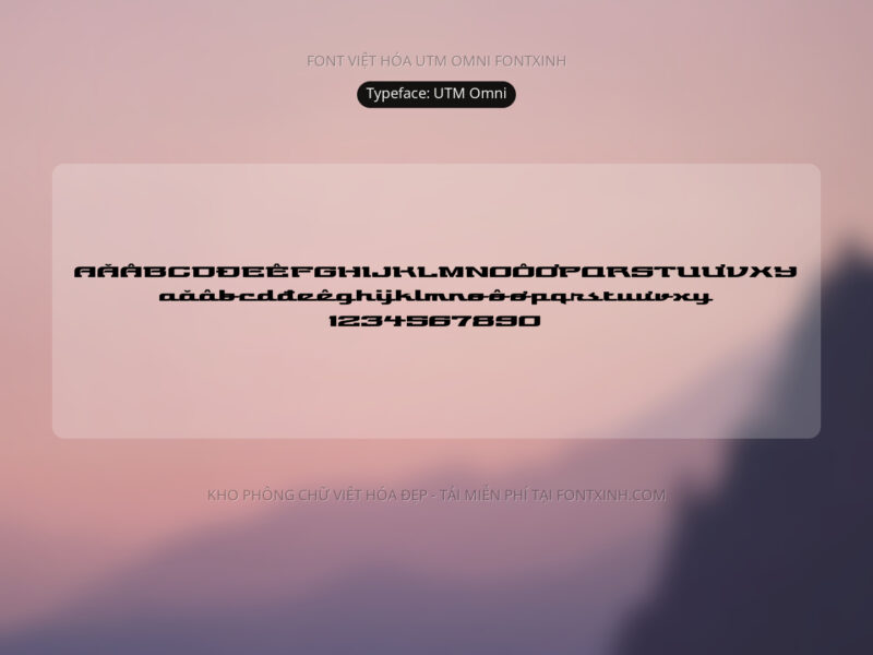 Font UTM Omni Font Xinh
