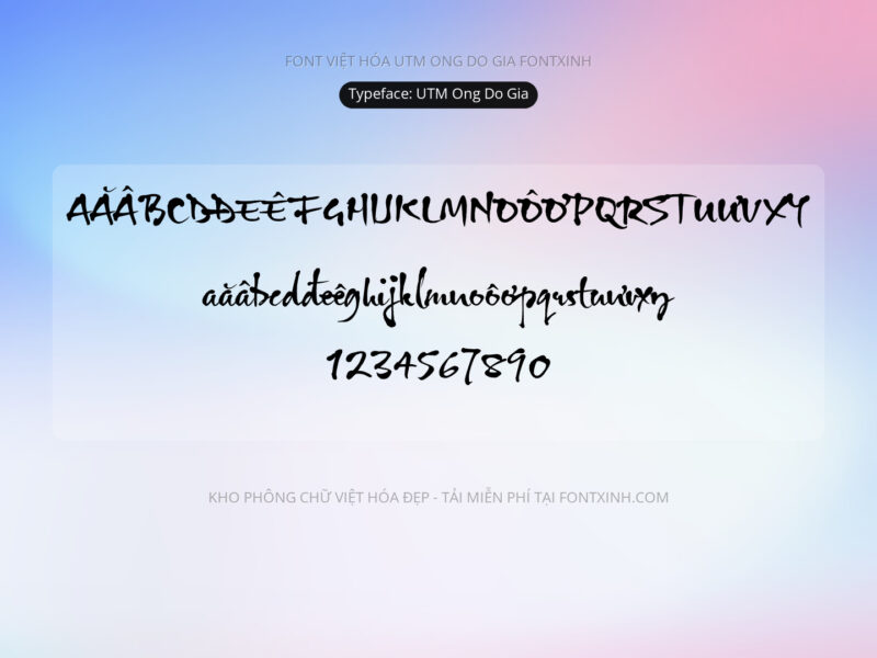 Font UTM Ông Đồ Già Font Xinh
