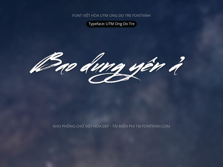Font UTM Ông Đồ Trẻ Font Xinh
