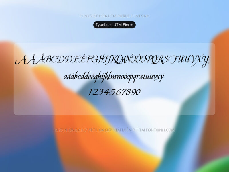 Font UTM Pierre Font Xinh
