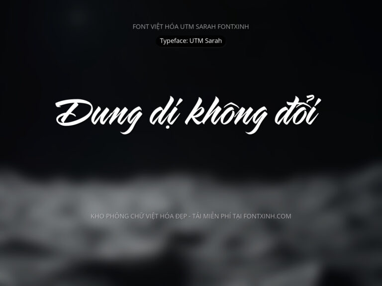 Font UTM Sarah Font Xinh