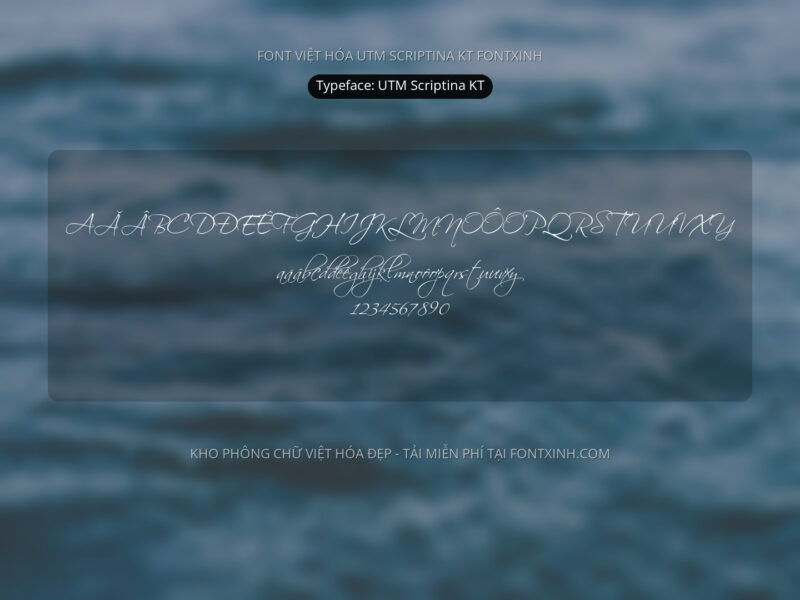 Font UTM Scriptina KT Font Xinh