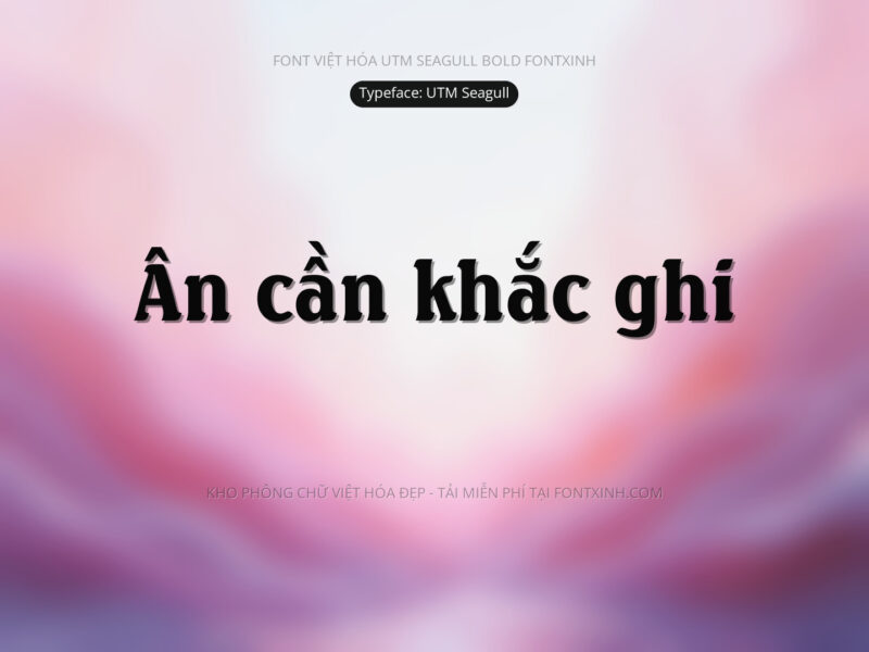 Font UTM Seagullbold Font Xinh