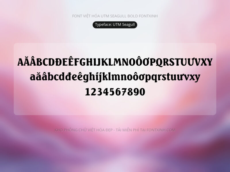Font UTM Seagullbold Font Xinh