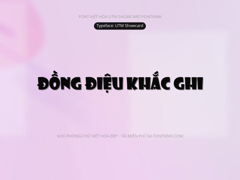 Font UTM Showcard Font Xinh