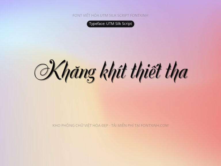 Font UTM Silk Script Font Xinh