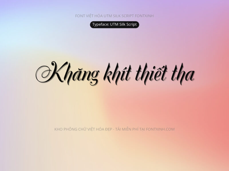 Font UTM Silk Script Font Xinh