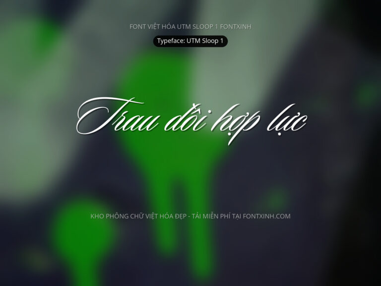 Font UTM Sloop 1 Font Xinh