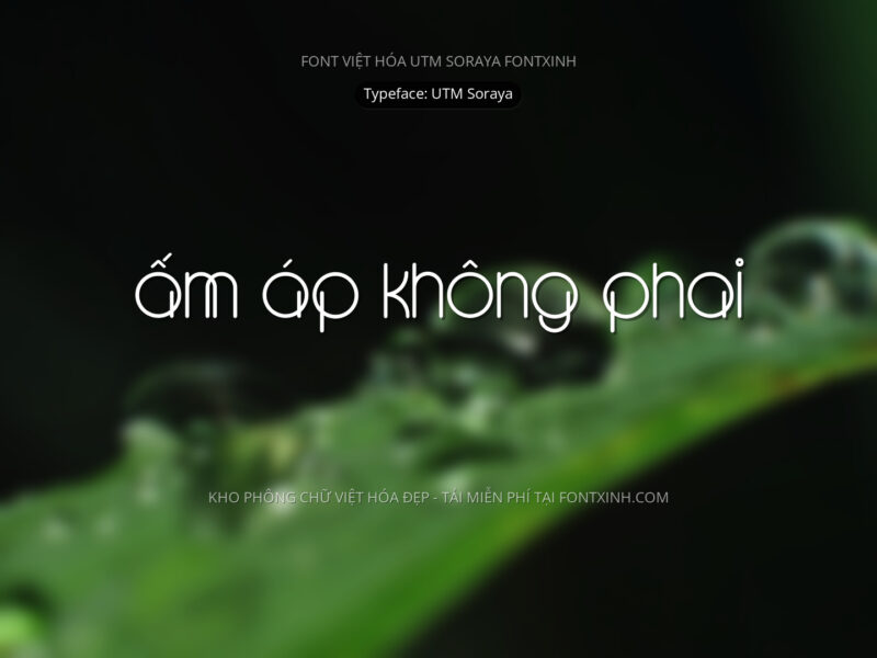 Font UTM Soraya Font Xinh