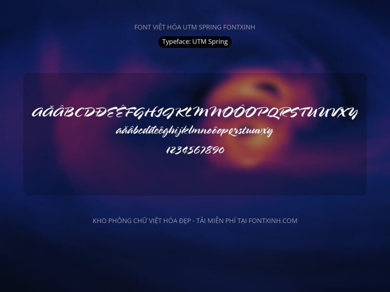 Font UTM Spring Font Xinh
