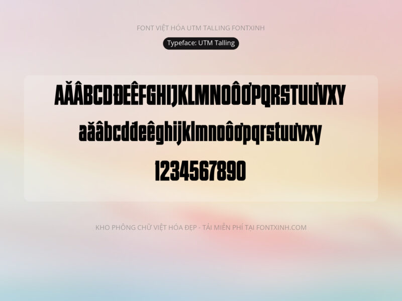 Font UTM Talling Font Xinh